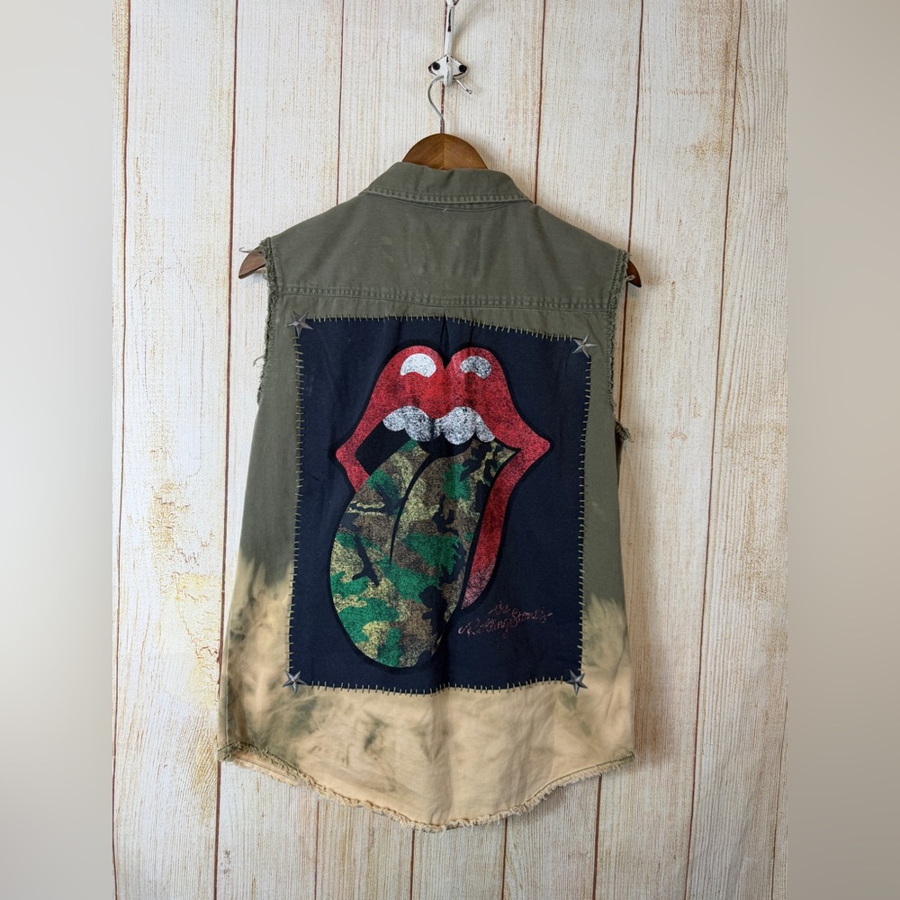 Upcycled Rolling Stones Vest